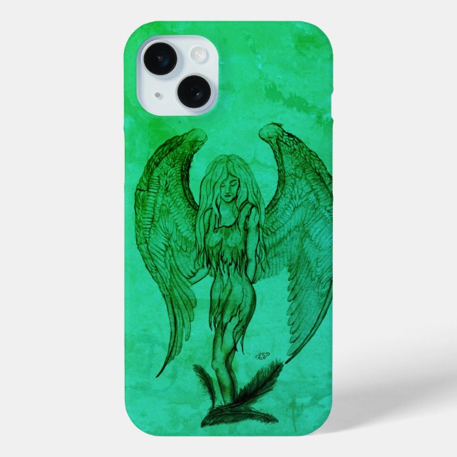 Coques Case-Mate iPhone Angel en style tatouage (Verso)