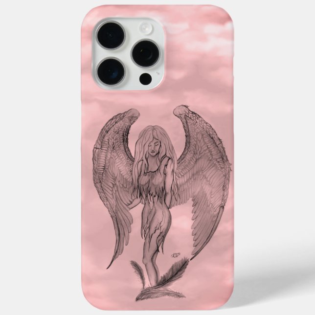 Coques Case-Mate iPhone Angel en style tatouage (Verso)