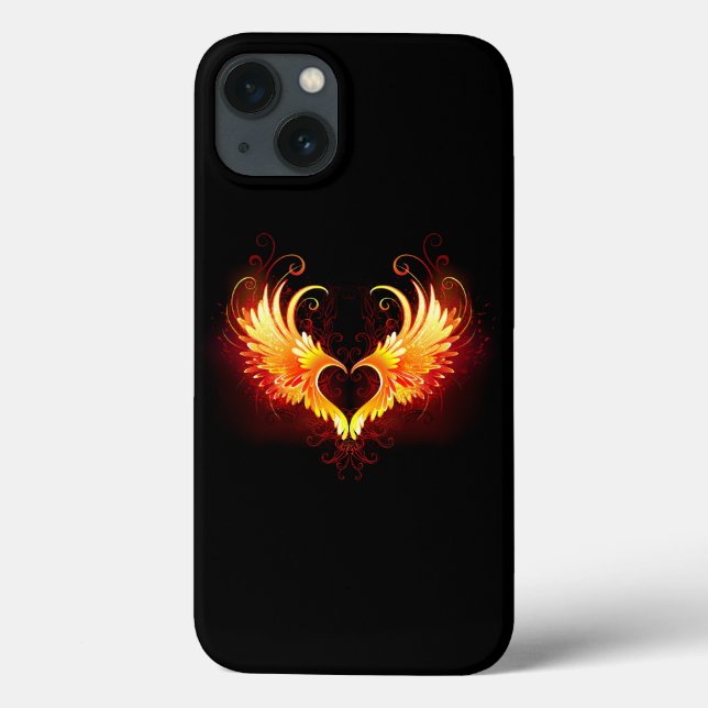 Coques Case-Mate iPhone Angel Fire Heart with Wings (Verso)