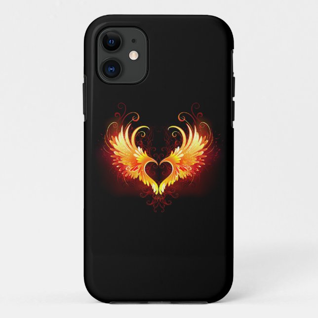 Coques Case-Mate iPhone Angel Fire Heart with Wings (Dos)