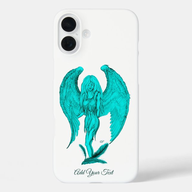 Coques Case-Mate iPhone Angel, Noir et Vert design (Verso)