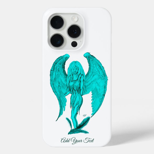 Coques Case-Mate iPhone Angel, Noir et Vert design (Verso)