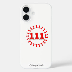 Coque Pour iPhone 16 Angel Numéro 111 Rouge Design - Manifestation