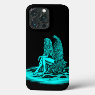 Case-Mate iPhone Case Angel, perdu dans la pensée, noir et vert Design