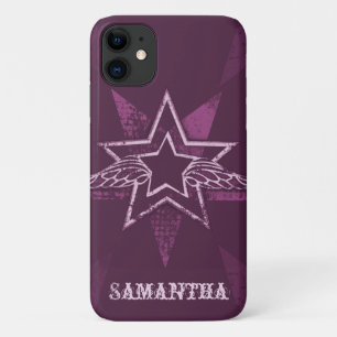 Case-Mate iPhone Case Angel Star ailes graphique violet nom personnalisé