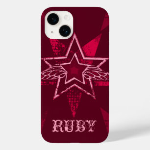Coque Case-Mate iPhone Angel Star nom personnalisé ruby rouge