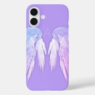 Coque Pour iPhone 16 Plus ANGEL WINGS Fairy Purple Monogramme