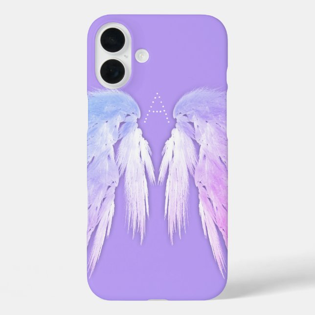 Coques Case-Mate iPhone ANGEL WINGS Fairy Purple Monogramme (Verso)