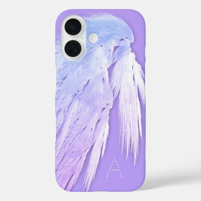 Coques Case-Mate iPhone ANGEL WINGS Fairy Purple Monogramme (Verso)