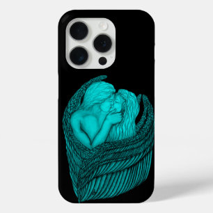 Coque Case-Mate iPhone Angels Kissing, noir et vert Design