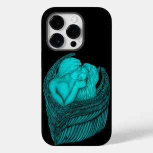 Coque Case-Mate iPhone Angels Kissing, noir et vert Design