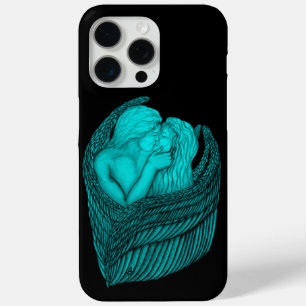 Coque Case-Mate iPhone Angels Kissing, noir et vert Design