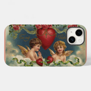 Coque Case-Mate iPhone Anges de la Saint-Valentin victorienne vintage au 