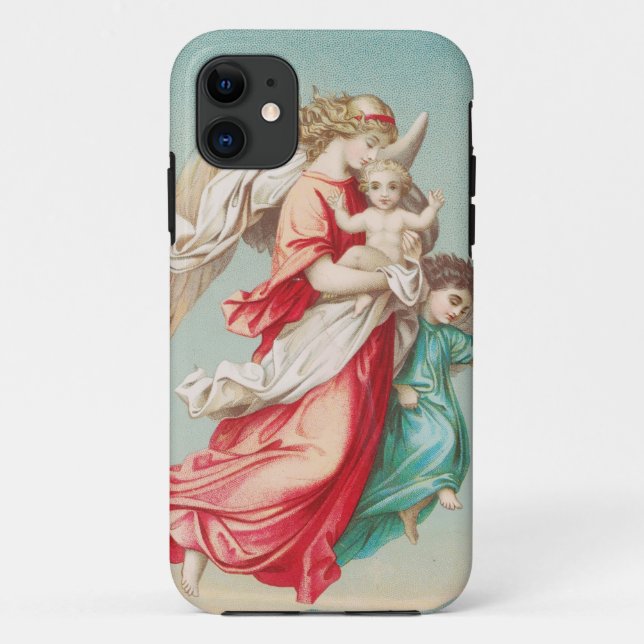 Coques Case-Mate iPhone Anges Gardiens portant un enfant Art éthéré (Dos)