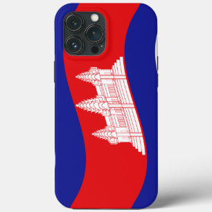 iPhone 13 Pro Max Case Angkor Vat Drapeau Cambodgien Vague