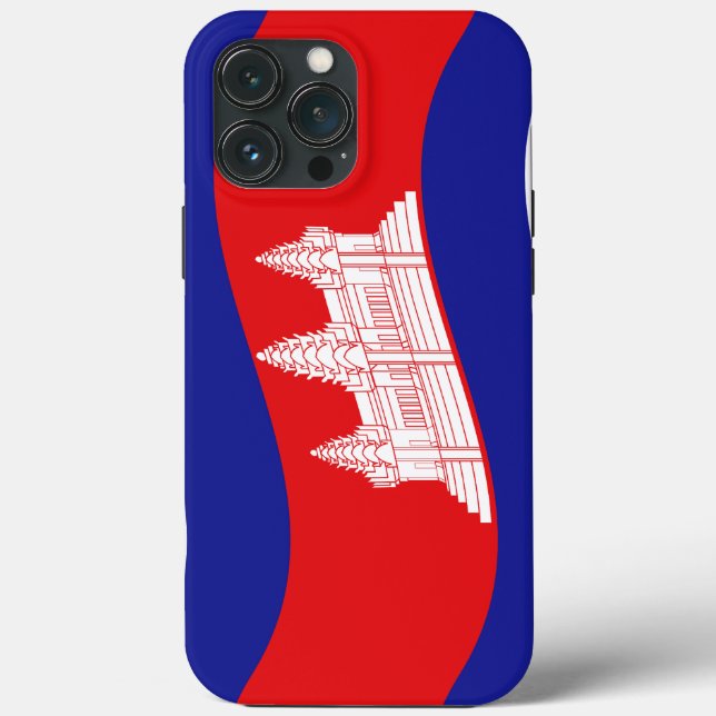 Coques Case-Mate iPhone Angkor Vat Drapeau Cambodgien Vague (Verso)