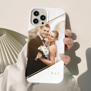 Coque Case-Mate iPhone Angle minimal Monogramme Photo personnalisée