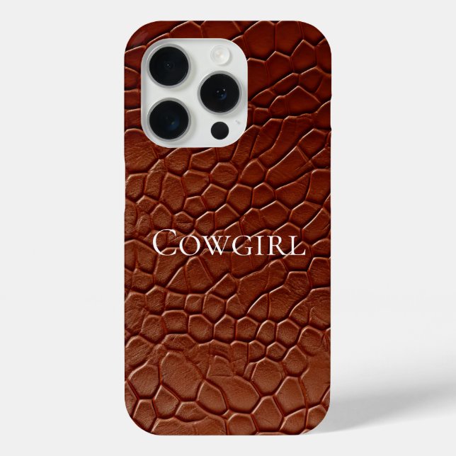 Coques Case-Mate iPhone Animal Brown en cuir de l'Ouest (Verso)