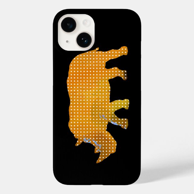 Coques Case-Mate iPhone animal rhino à points blancs (Verso)