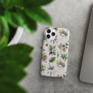 Coque iPhone 16 Pro Max Animal Sauvage   Monogramme de Verdure de Jungle