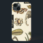 Coques Pour iPhone Animaux assortis peints sur l'arrière - plan crème<br><div class="desc">Les merveilles de la nature sont montrées dans ce morceau par le studio de vision. Les insectes déplaisants se mélangent à un éléphant,  au papillon et à d'autres animaux assortis. Si vous aimez la nature c'est la copie pour vous !</div>