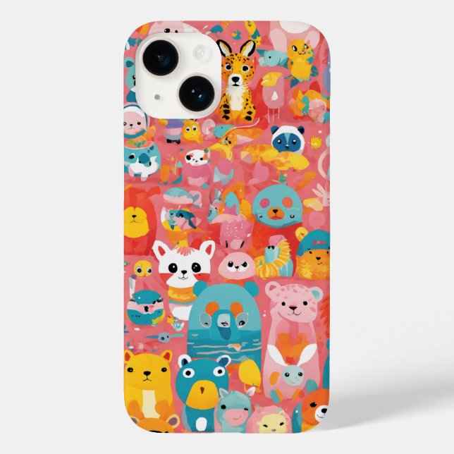Coques Case-Mate iPhone Animaux caricaturaux mignons (Verso)
