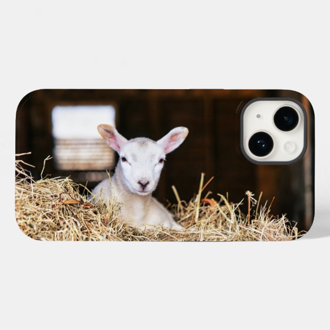 Coques Case-Mate iPhone Animaux de bébés cutest | Agneau nouveau-né (Verso (horizontal))
