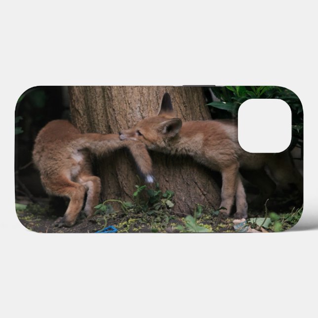 Coques Case-Mate iPhone Animaux de bébés cutest | Bébé Renards Jouer (Verso (horizontal))