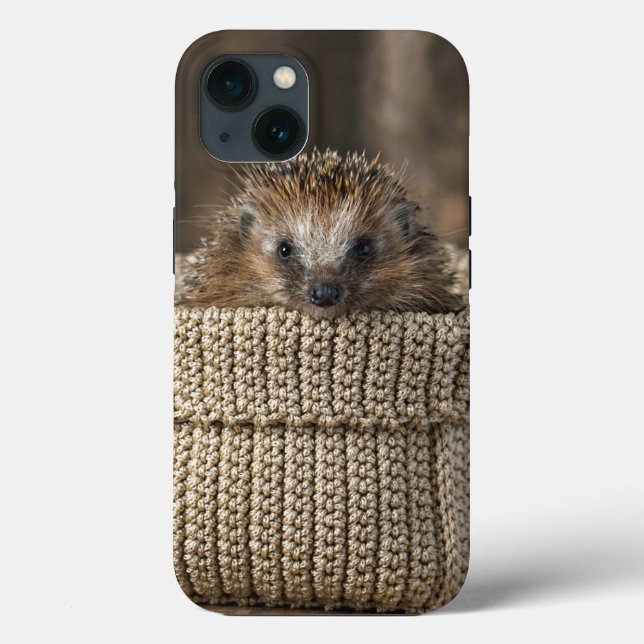 Coques Case-Mate iPhone Animaux de bébés cutest | Hérisson dans un panier (Verso)