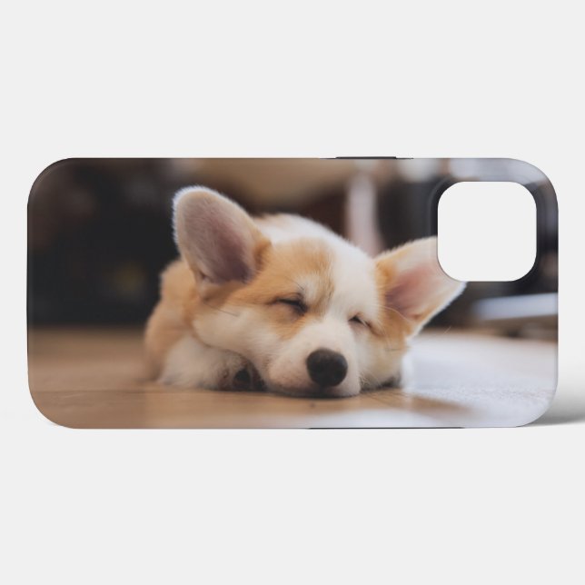 Coques Case-Mate iPhone Animaux de bébés cutest | Sleepy Corgi (Verso (horizontal))
