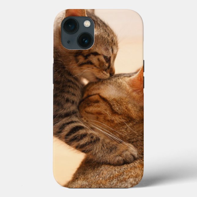 Coques Case-Mate iPhone Animaux de bébés cutest | Tabby Kitten Kiss (Verso)
