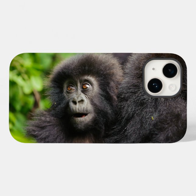 Coques Case-Mate iPhone Animaux de bébés cutest | Young Mountain Gorilla (Verso (horizontal))