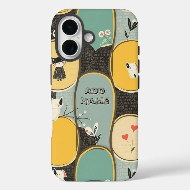 Coques Case-Mate iPhone Animaux de compagnie Whimsical et motifs floraux (Verso)