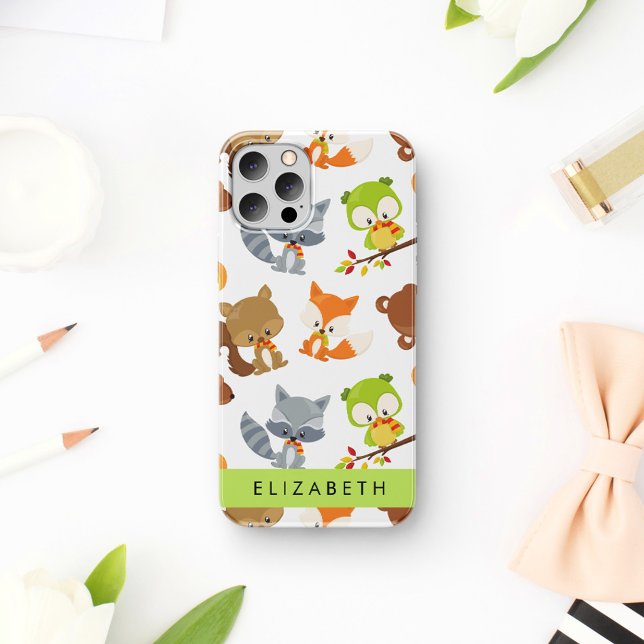 Coques Case-Mate iPhone Animaux de forêt, Animaux de forêt, Votre nom (Créateur téléchargé)