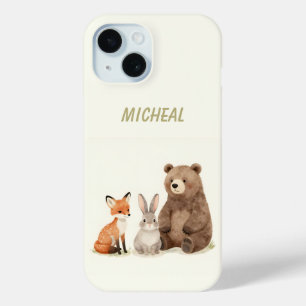 Coque Case-Mate iPhone Animaux de la forêt de la forêt de Monogramme