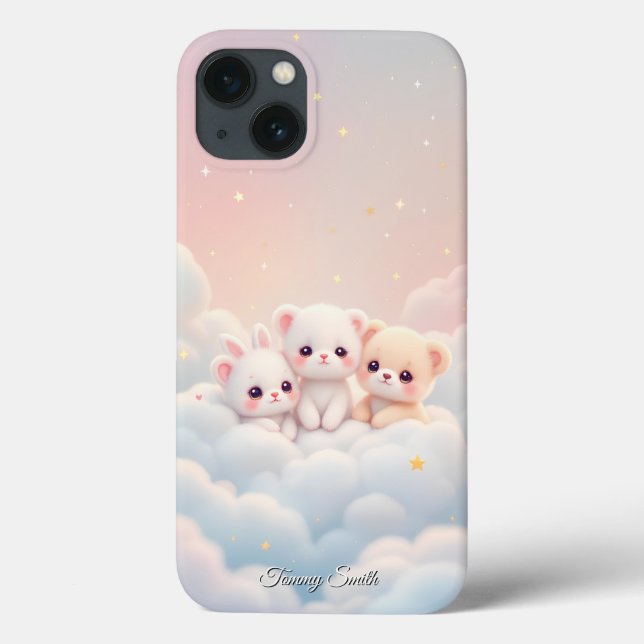 Coques Case-Mate iPhone Animaux de nuage Kawaii - Cute Pastel esthétique (Verso)