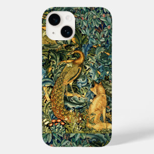 COQUE Case-Mate iPhone ANIMAUX FORESTIERS, PEACOCK ET FOX FLORAL VERT