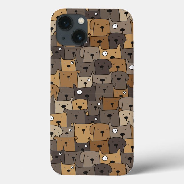 Coques Case-Mate iPhone Animaux motifs adorables Chiens Adulte (Verso)