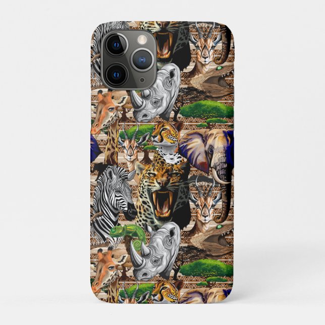 Coques Case-Mate iPhone Animaux sauvages de la Savane africaine (Dos)