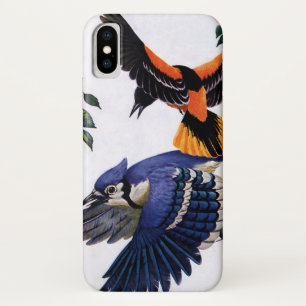 Etui iPhone Case-Mate Animaux sauvages vintages Oiseaux, Jays Bleus Vola