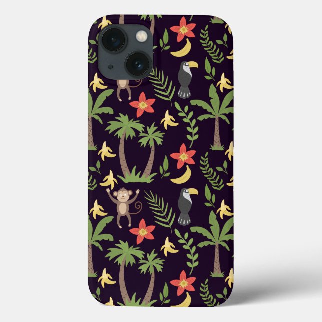 Coques Case-Mate iPhone Animaux tropicaux singes motifs sans soudure & mac (Verso)
