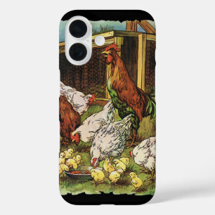 Coques iPhone 16 Animaux vintages, Coq, Poules, Poulets