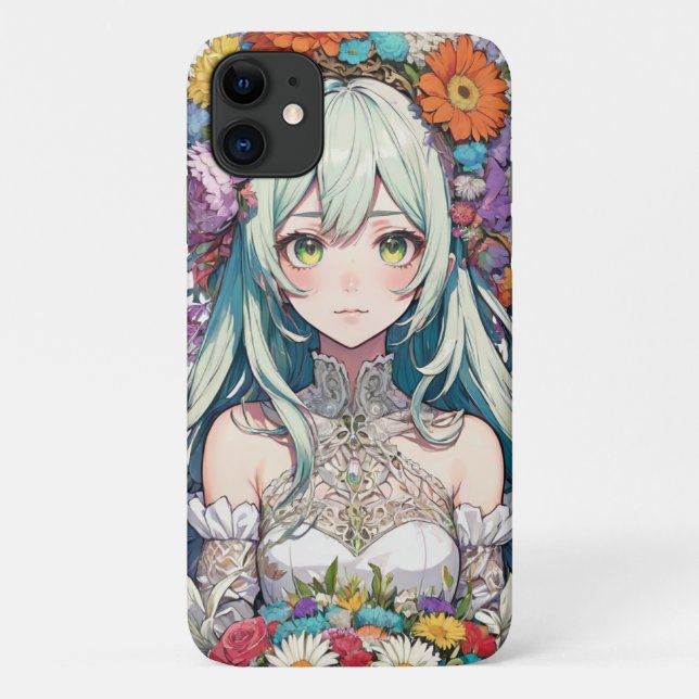 Coques Case-Mate iPhone Anime floral fille (Dos)