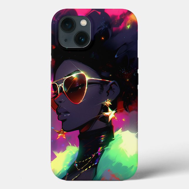 Coques Case-Mate iPhone Anime Girl African American Art (Verso)
