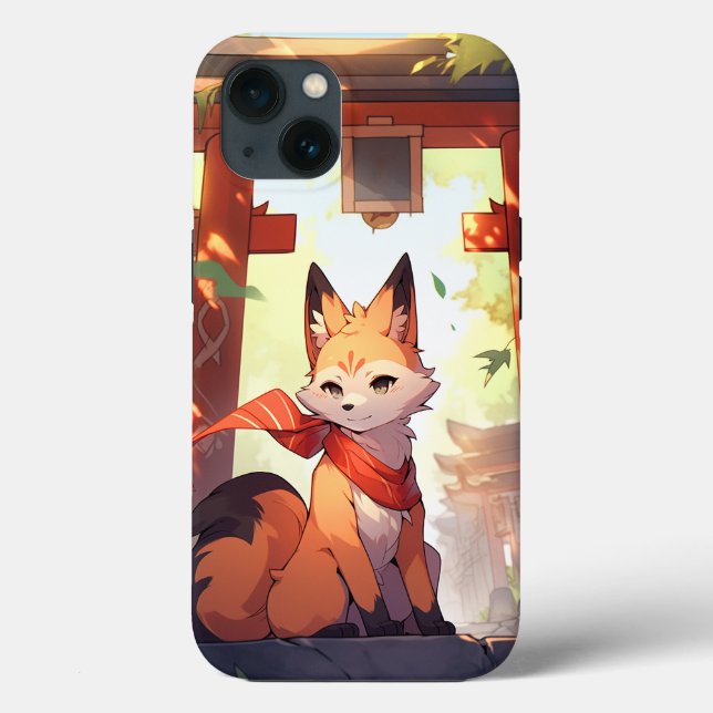 Coques Case-Mate iPhone Anime Kitsune Cute Fox Imaginaire Art (Verso)