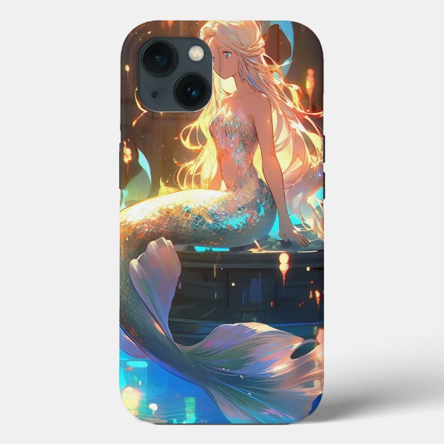 Coques Case-Mate iPhone Anime Mermaid Girl Imaginaire Art (Verso)