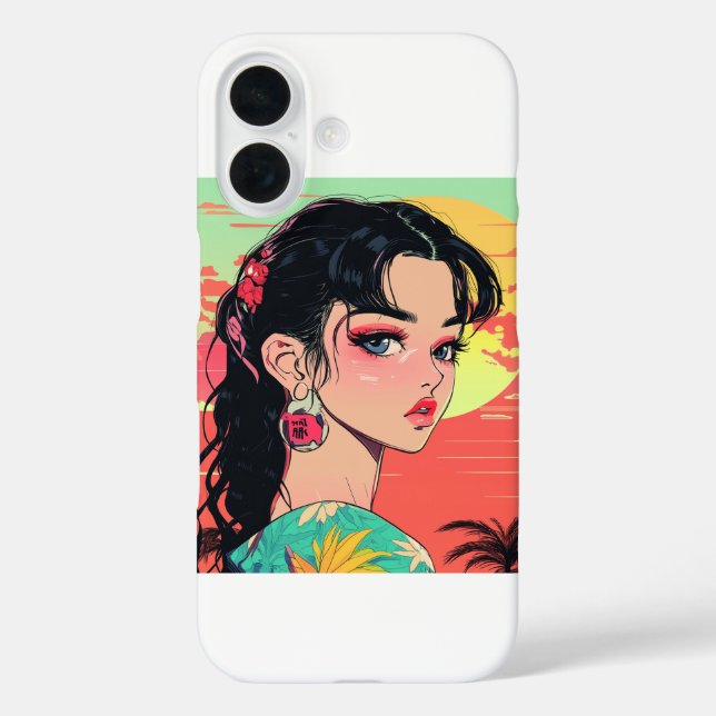 Coques Case-Mate iPhone Anime Sunset Girl (Verso)