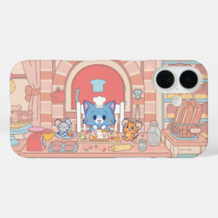 Coque Pour iPhone 16 Anime Tom, Jerry et boulangerie Tuffy