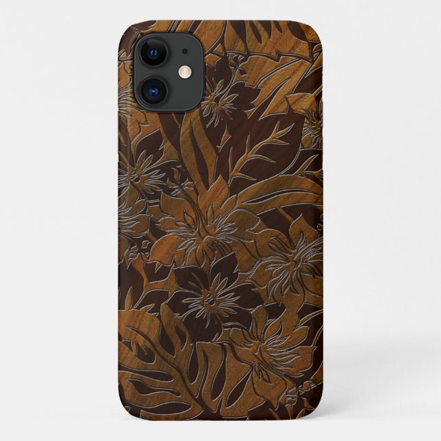 Coques Case-Mate iPhone Anini Beach Faux Wood Hawaiian (Dos)
