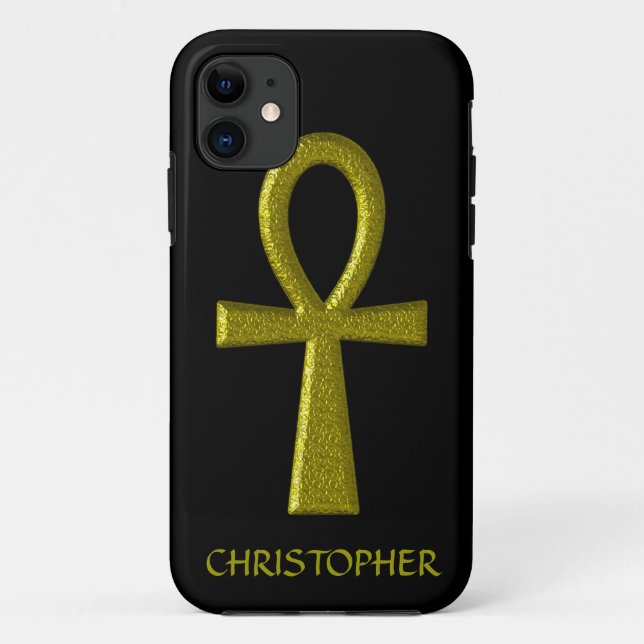 Coques Case-Mate iPhone Ankh en or élégant (Dos)